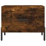 vidaXL Table basse Chêne fumé 50x50x40 cm Bois d'ingénierie