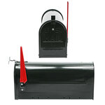 Us mailbox boite aux lettres design américain noir pied de support courrier