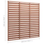 vidaXL Panneau de clôture WPC 180x180 cm Marron