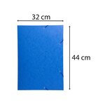 Chemise À Élastique 3 Rabats Carte Lustrée 600gm2 - A3 - Bleu - X 5 - Exacompta