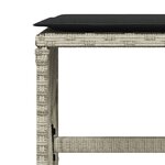vidaXL Ensemble à manger de jardin et coussins 15 Pièces gris clair rotin