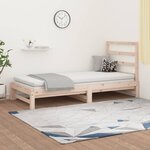 vidaXL Lit coulissant 2x(90x190) cm Bois de pin massif
