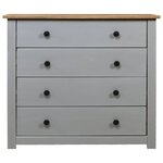 vidaXL Armoire latérale Gris 80x40x73 cm Pin Assortiment Panama