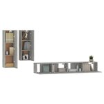 vidaXL Ensemble de meubles TV 4 Pièces Gris béton Bois d'ingénierie