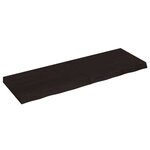 vidaXL Dessus de table marron foncé bois chêne massif traité