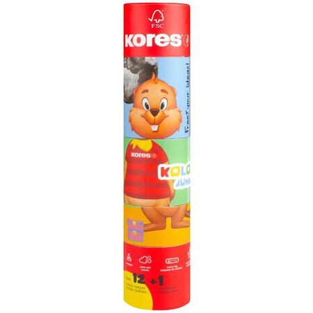 Crayon de couleur 'Kolores JUMBO Twist & Turn'  étui de 12 KORES