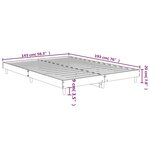 vidaXL Cadre de lit Blanc 140x190 cm bois d'ingénierie