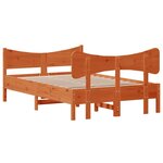 vidaXL Cadre de lit sans matelas cire marron 120x200cm bois pin massif