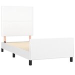 vidaXL Cadre de lit avec tête de lit Blanc 80x200 cm Similicuir