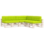 vidaXL Coussins de canapé palette 7 Pièces Vert vif