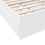 vidaXL Cadre de lit avec tiroirs blanc 100x200 cm bois d'ingénierie