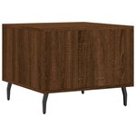 vidaXL Tables basses 2 Pièces chêne marron 50x50x40 cm bois d'ingénierie