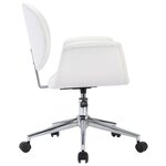 vidaXL Chaises pivotantes à manger lot de 2 blanc similicuir