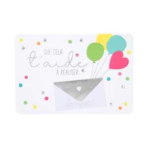 Carte de voeux - anniversaire - que cela t' aide a réaliser tes souhaits !