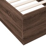 vidaXL Cadre de lit avec lumières LED chêne marron 75x190 cm