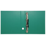 Classeur rembordé pvc 4 anneaux en d de 40mm en 3ème de couverture - a4 maxi - vert - x 15 - exacompta