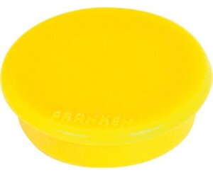 Paquet de 10 Aimants ronds 13 mm Jaune FRANKEN