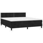 vidaXL Sommier à lattes de lit avec matelas LED Noir 180x200 cm