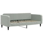 vidaXL Lit de repos gris clair 100x200 cm velours