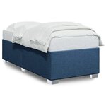 vidaXL Cadre de lit Bleu 100 x 200 cm Tissu