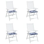 vidaXL Coussins de chaise de jardin lot de 4 40x40x3 cm
