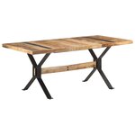 vidaXL Table de salle à manger 180x90x76 cm Bois de manguier brut