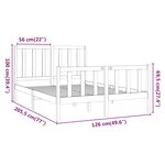 vidaXL Cadre de lit Bois de pin massif 120x200 cm