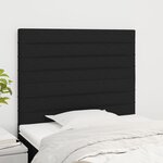 vidaXL Têtes de lit 2 Pièces Noir 90x5x78/88 cm Tissu