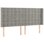 vidaXL Sommier à lattes de lit et matelas Gris clair 180x200cm Velours