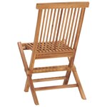 vidaXL Ensemble à manger d'extérieur pliable 5 Pièces Bois solide de teck