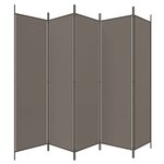 vidaXL Cloison de séparation 5 panneaux Anthracite 250x200 cm Tissu