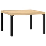 vidaXL Table basse de jardin noir 65x65x40 cm aluminium