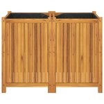 vidaXL Jardinière avec doublure 100x50x75 cm bois massif d'acacia