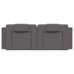 vidaXL Coussin de tête de lit gris 120 cm similicuir