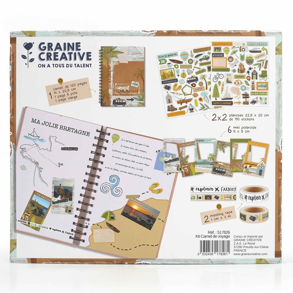 Kit carnet de voyage scrapbooking - La Poste