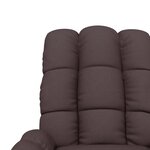 vidaXL Fauteuil inclinable électrique Marron foncé Tissu