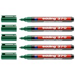 Marqueur Permanent 370 Pointe Fine Vert 1 mm x 5 EDDING