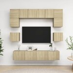 vidaXL Ensemble de meuble TV 8 Pièces Chêne sonoma Bois d'ingénierie