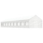 vidaXL Belvédère avec toit blanc 20 07x4 08x3 22 m polyéthylène
