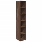 vidaXL Buffet haut chêne marron 30x41x185 cm bois d'ingénierie