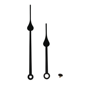 Aiguilles d'horloge Gouttes Noir 85mm / 115mm avec capuchon