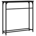 vidaXL Table console noir 75x19 5x75 cm bois d'ingénierie