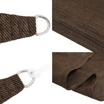 vidaXL Voile d'ombrage 160 g/m² Marron 3/4x2 m PEHD