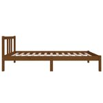 vidaXL Cadre de lit Marron miel Bois massif 75x190 cm Petit simple