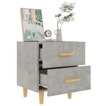 vidaXL Tables de chevet 2 Pièces Gris béton 40x35x47 5 cm