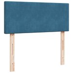 vidaXL Sommier à lattes de lit et matelas bleu 120x200 cm velours