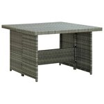 vidaXL Salon de jardin 6 Pièces avec coussins résine tressée gris