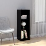 vidaXL Bibliothèque/Séparateur de pièce Noir 36x33x110 cm Pin massif