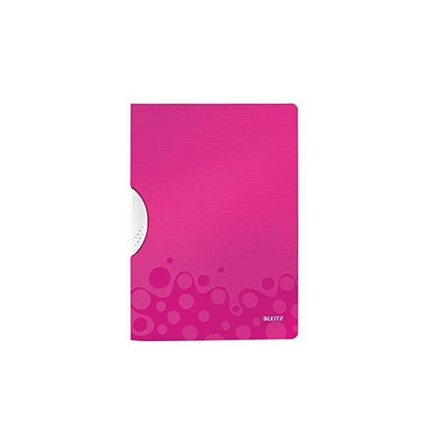Chemise WOW ColorClip 30 feuilles A4 PP Rose metallisé LEITZ