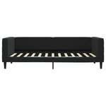 vidaXL Lit de jour avec gigogne et tiroirs noir 90x200 cm velours